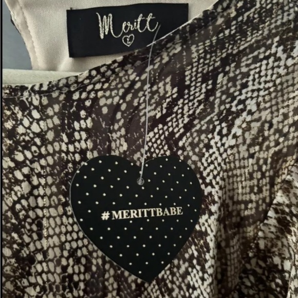 NWT Meritt Impressions Boutique Chic Sweetheart Shift Boho Dress Size: Large - Picture 8 of 9